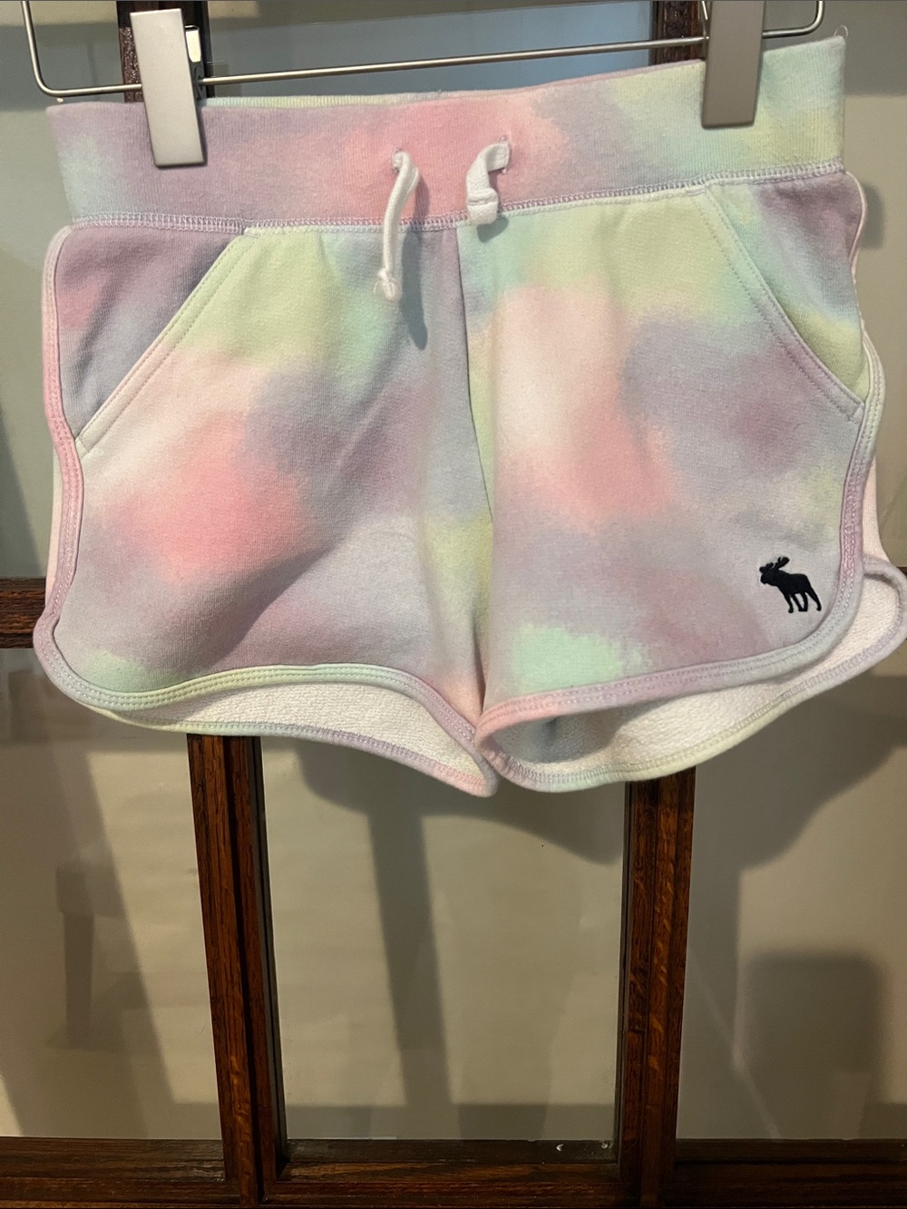Abercrombie & Fitch Pastel Tie-Dye Athletic Shorts - Pink, Mint, Lavender